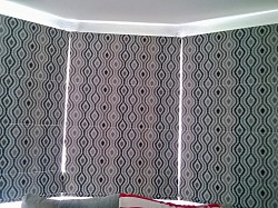 Pattern matched Roman blinds