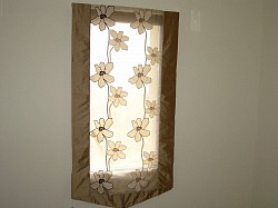 Voile & silk Roman blind